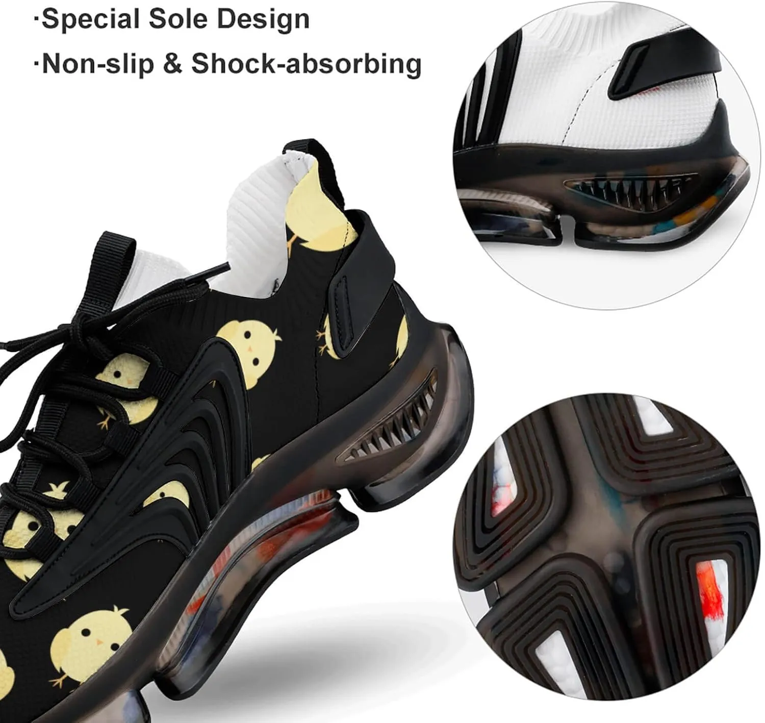 Lovely Chick Men's Running Shoes Lightweight Walking Shoe Breathable Sneaker
