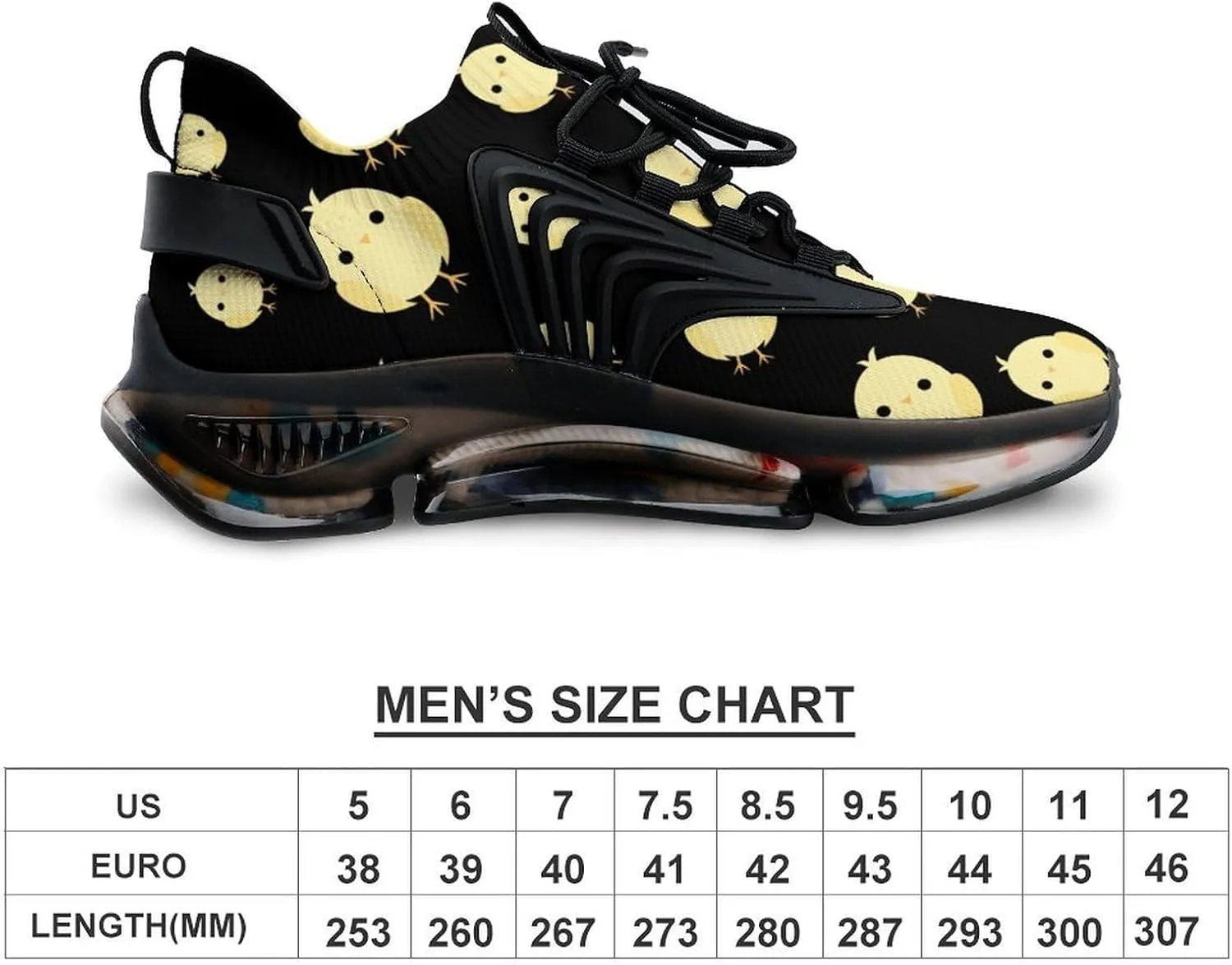Lovely Chick Men's Running Shoes Lightweight Walking Shoe Breathable Sneaker