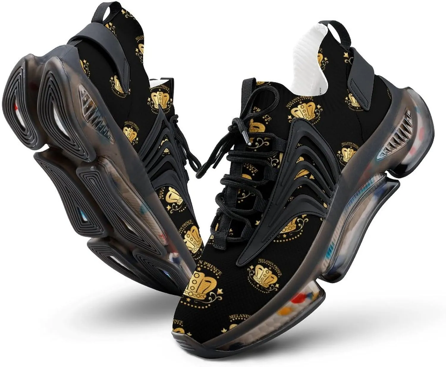 Melanin Prince Men's Running Shoes Lightweight Walking Shoe Breathable Sneaker