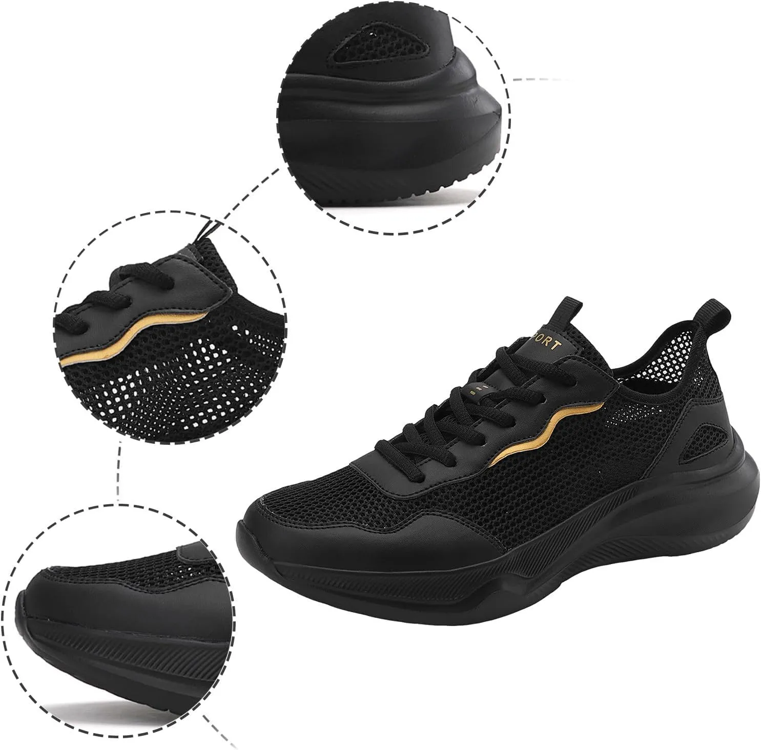Men Slip on Walking Shoes Comfy Knitted Memory Foam Breathable Lightweight Fashion Sneakers Non Slip Arch Support Cushioning Athletic Running Shoes