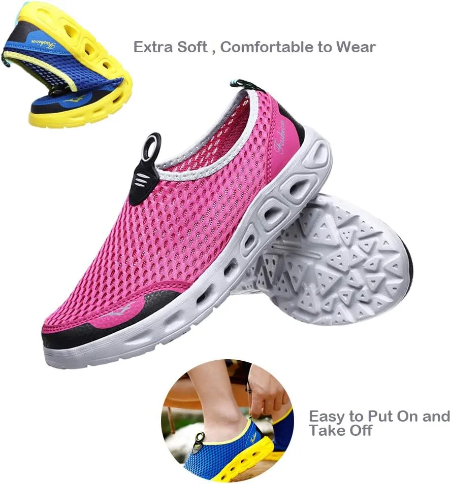Men Women Quick Dry Water Shoes Slip-on Aqua Sport Walking Shoes