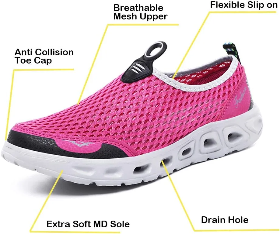 Men Women Quick Dry Water Shoes Slip-on Aqua Sport Walking Shoes