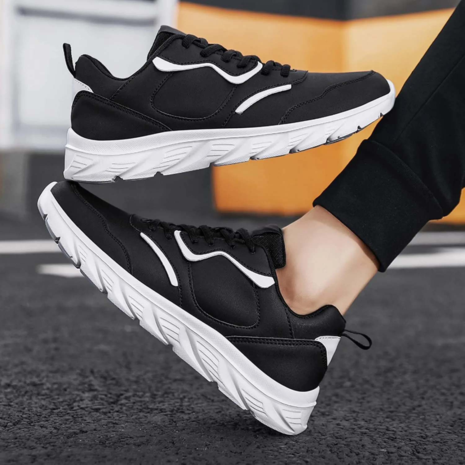 Men's Arch Support Workout Shoes Casual Sneaker Mesh Breathable Walking Shoe Men's Stylish Lightweight Sneakers