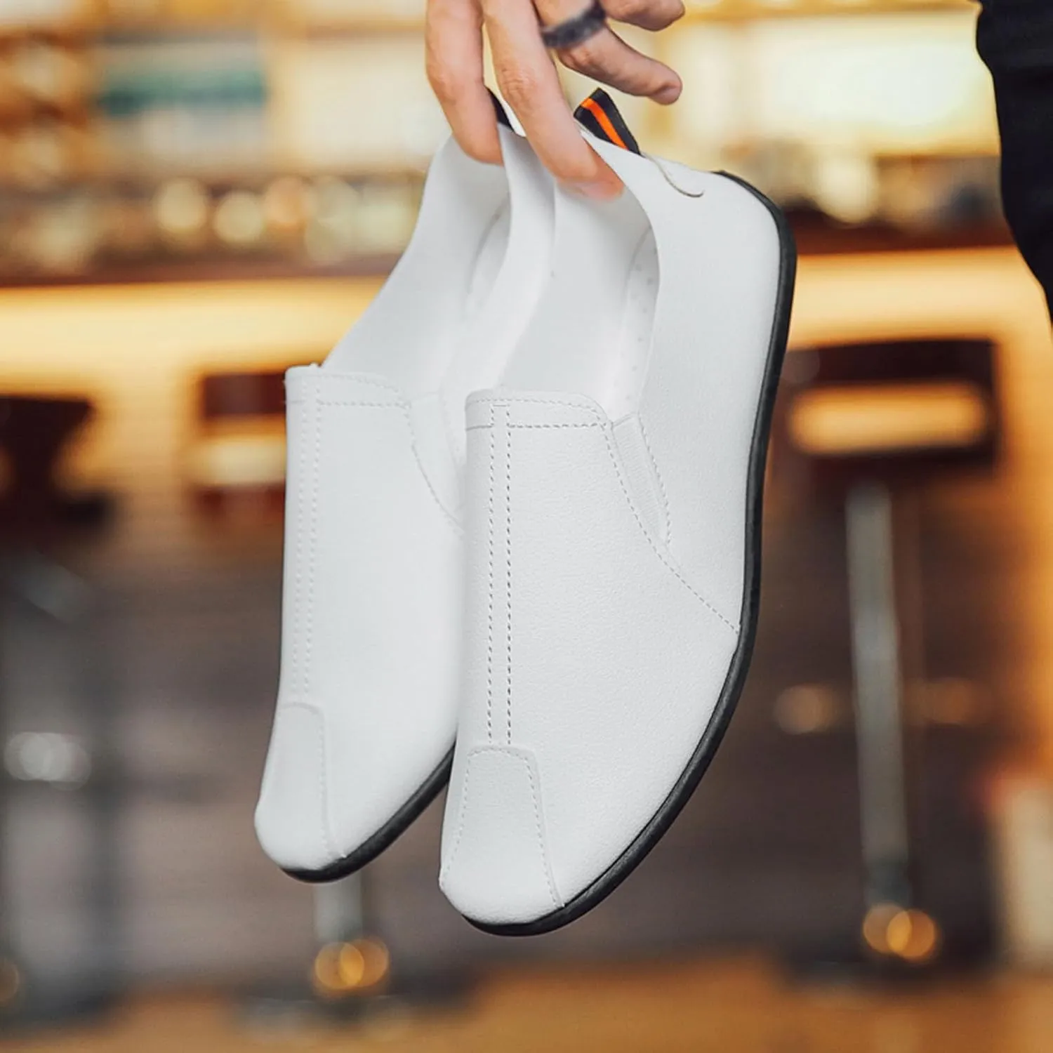 Mens Breathable Slip On Dress Shoes Breathable Elastic Fly Woven Mesh Sneaker Hook and Loop Orthopedic Sneakers