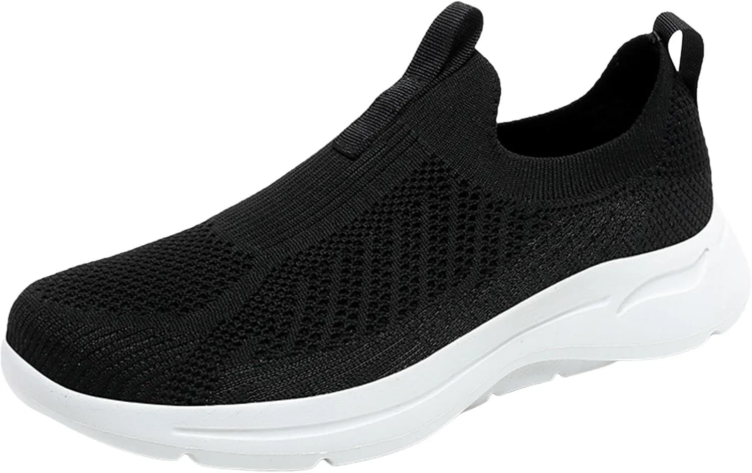 Mens Breathable Slip On Dress Shoes Lightweight Breathable Walking Shoe Gym Tennis Elastic Fly Woven Mesh Shoes