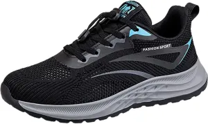 Men's Breathable Stretch Workout Shoes Lace Up Comfortable Light-Weight Shoe Lightweight Diabetic Shoes for Men