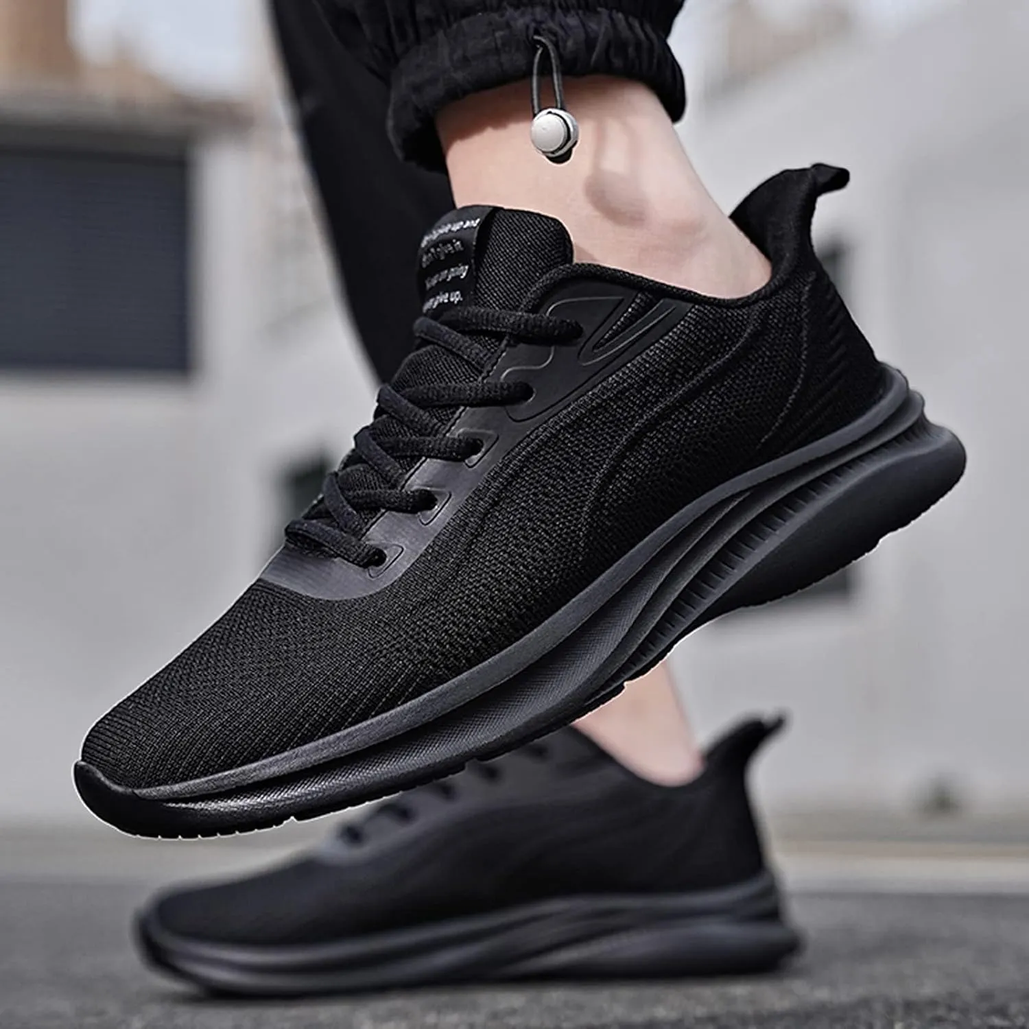 Men's Breathable Stretch Workout Shoes Lightweight Sport Gym Jogging Walking Sneaker Comfortable Stretch Shoes