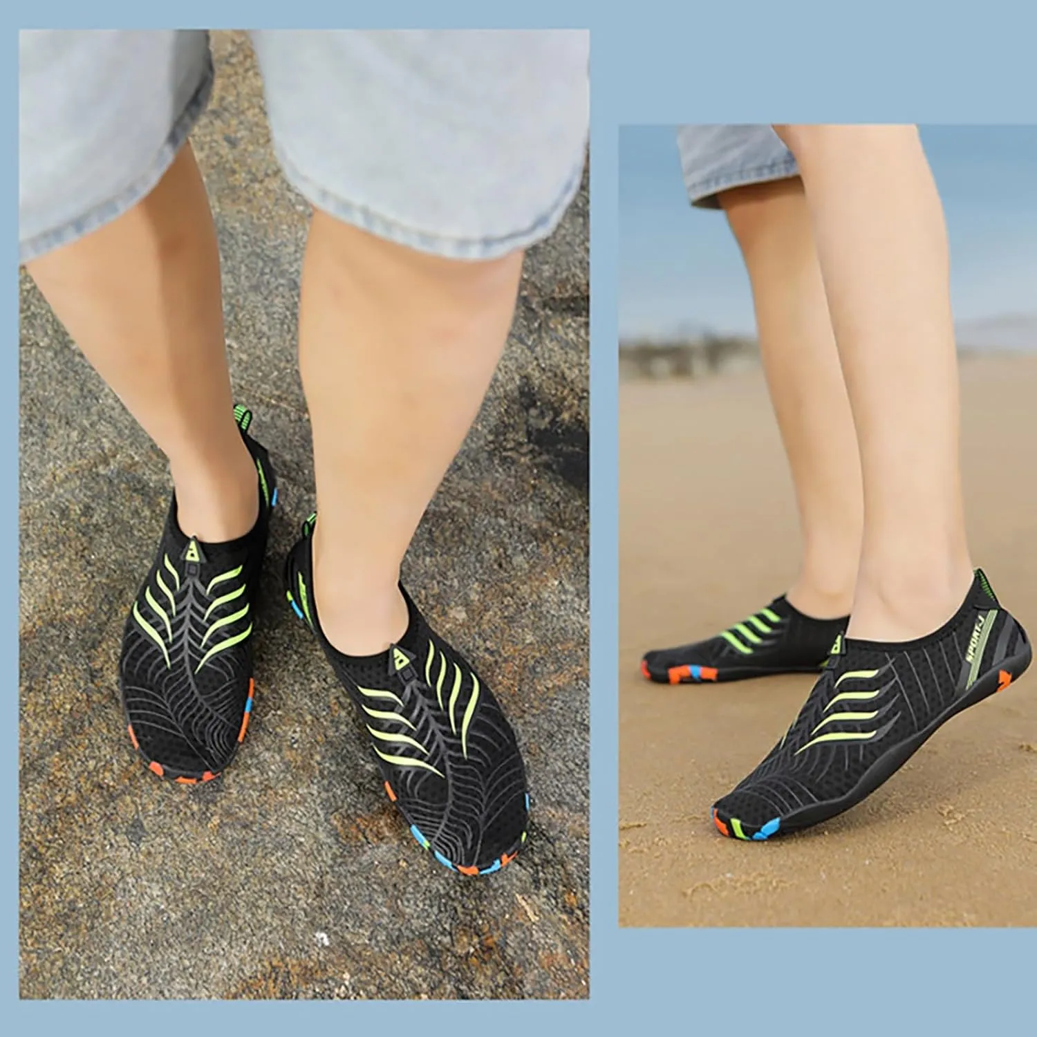 Mens Closed Toe Water Shoes Size 12 Barefoot Aqua Socks Quick Dry