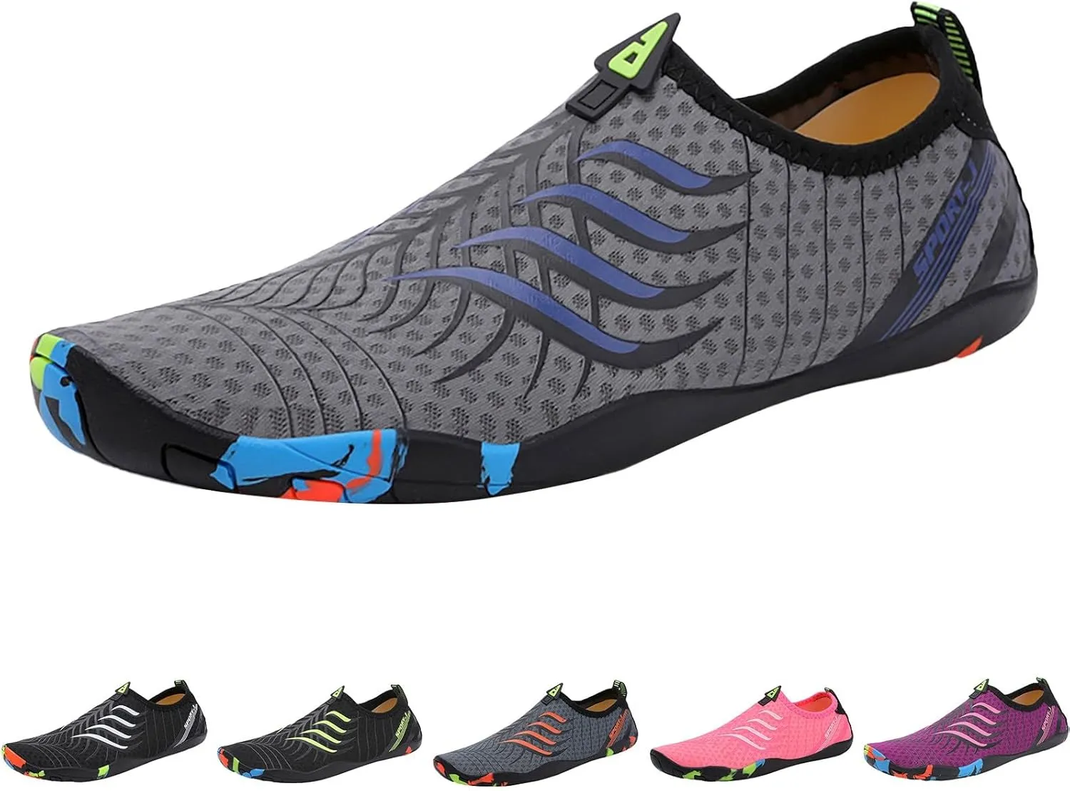 Mens Closed Toe Water Shoes Size 12 Barefoot Aqua Socks Quick Dry