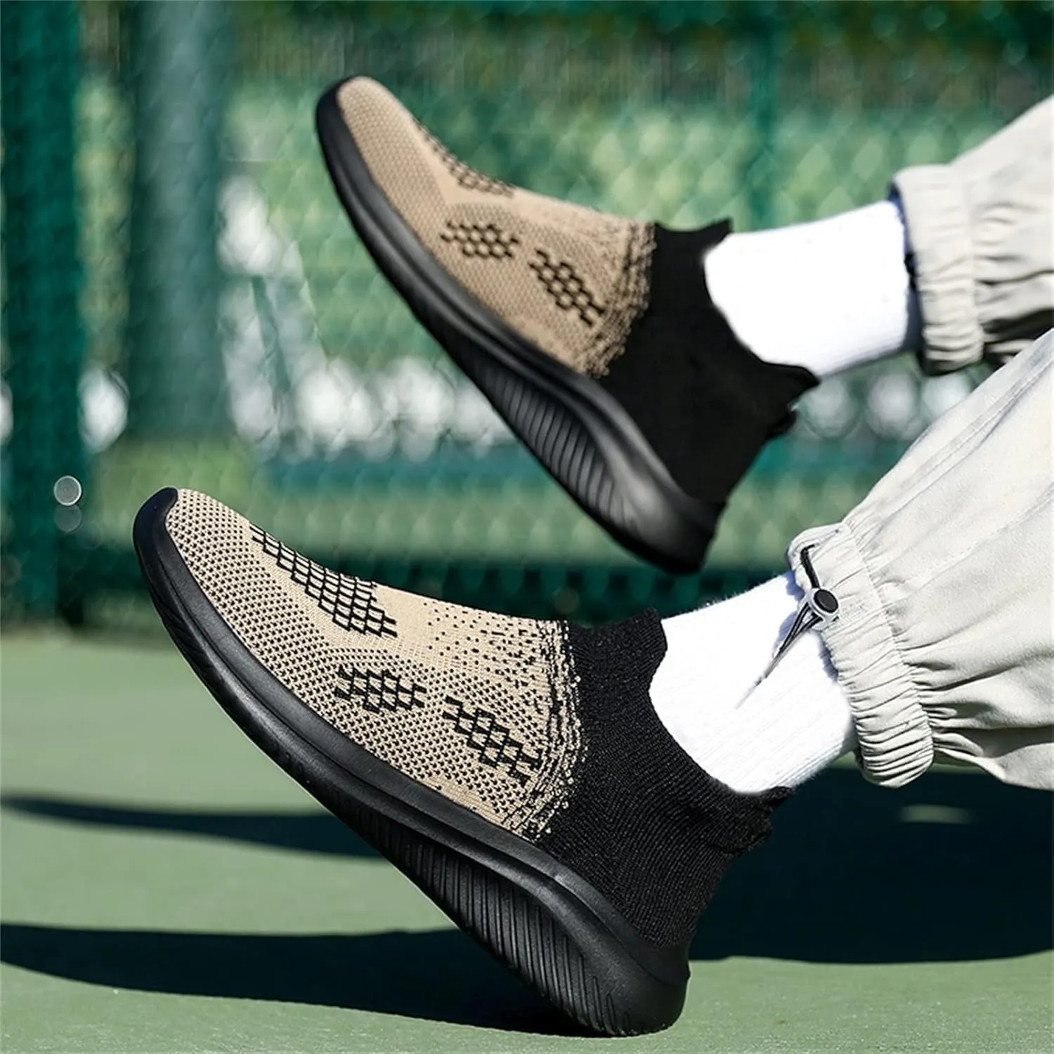 Mens Couple Shoes Casual Slip On Breathable Fashion Flat Casual Shoes Walking Sneaker for Men