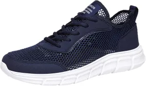 Men's Fashion Versatile Walking Shoes Comfortable Breathable Lace Up Sneaker Lightweight Diabetic Shoes for Men