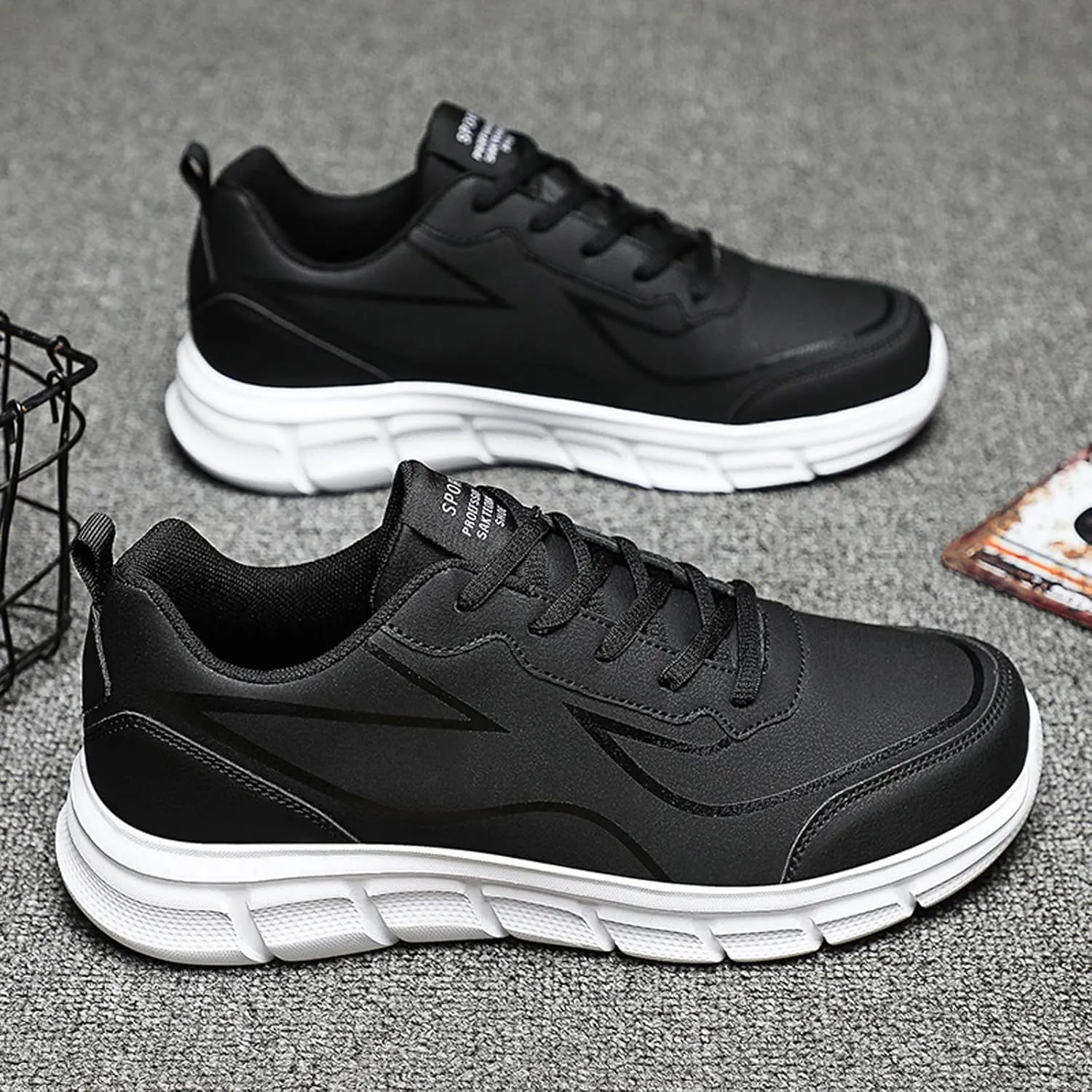 Mens Lightweight Minimalist Shoes Comfortable Breathable Stretch Canvas Slip On Sneaker Non Slip Walking Shoes