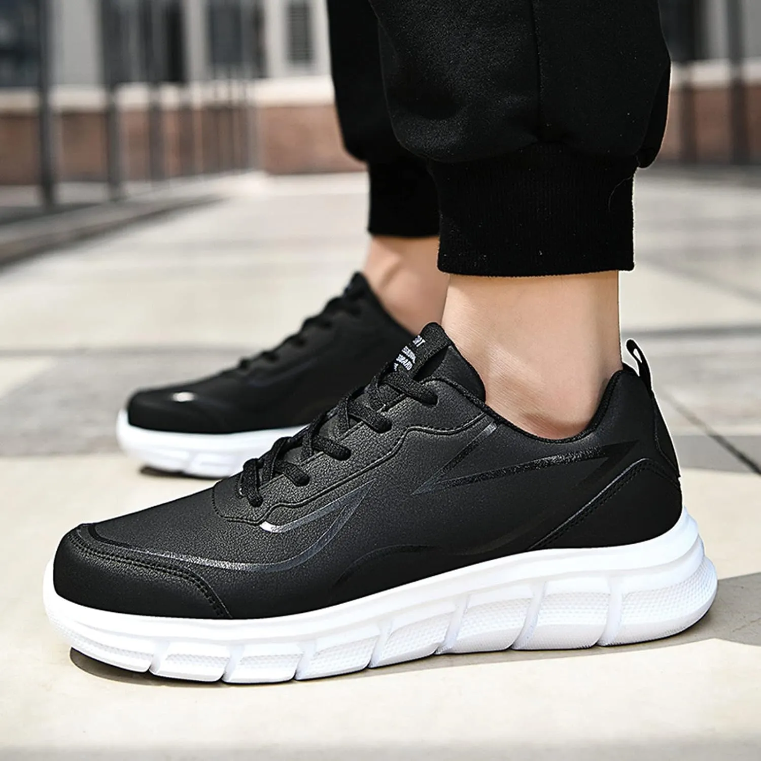 Mens Lightweight Minimalist Shoes Comfortable Breathable Stretch Canvas Slip On Sneaker Non Slip Walking Shoes