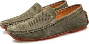 Mens Loafers Shoe Breathable Simple Moccasins Driving Shoes Slip Resistant Flexible Comfortable Casual Wedding Slip-ons