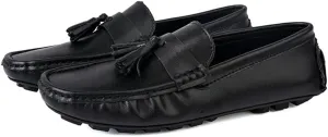 Mens Loafers Shoe Driving Loafers Tassel Simple Leather Anti-Slip Flexible Comfortable Casual Prom Slip-ons