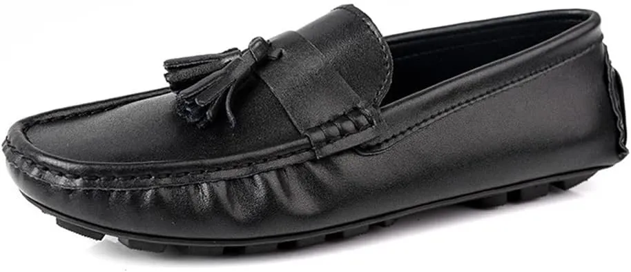 Mens Loafers Shoe Driving Loafers Tassel Simple Leather Anti-Slip Flexible Comfortable Casual Prom Slip-ons