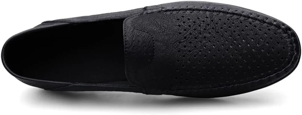 Mens Loafers Shoe Moccasins Shoes Lightweight Breathable PU Leather Flexible Comfortable Flat Heel Party Prom Slip-ons