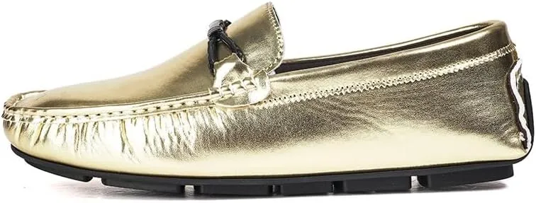 Mens Loafers Shoe Round Toe Faux Leather Driving Style Loafer Lightweight Flexible Slip Resistant Walking Fashion Slip-ons