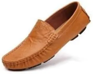 Men's Loafers Shoes Simple Solid Color Driving Loafers PU Leather Flexible Comfortable Flat Heel Prom Slip-ons