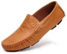 Men's Loafers Shoes Simple Solid Color Driving Loafers PU Leather Flexible Comfortable Flat Heel Prom Slip-ons
