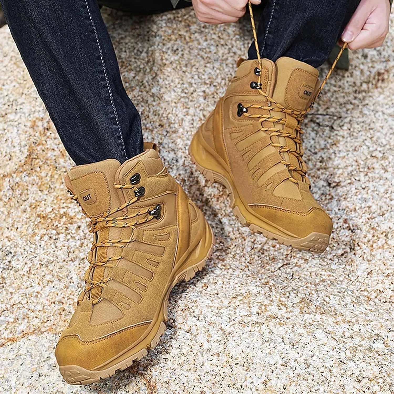 Men's Military Tactical Boots, Outdoor Boots, Work Boots, Desert Boots, Durable Boots Hiking Boots Combat Boots Light Boots Mens Tactical Boots Lightweight Combat Boots