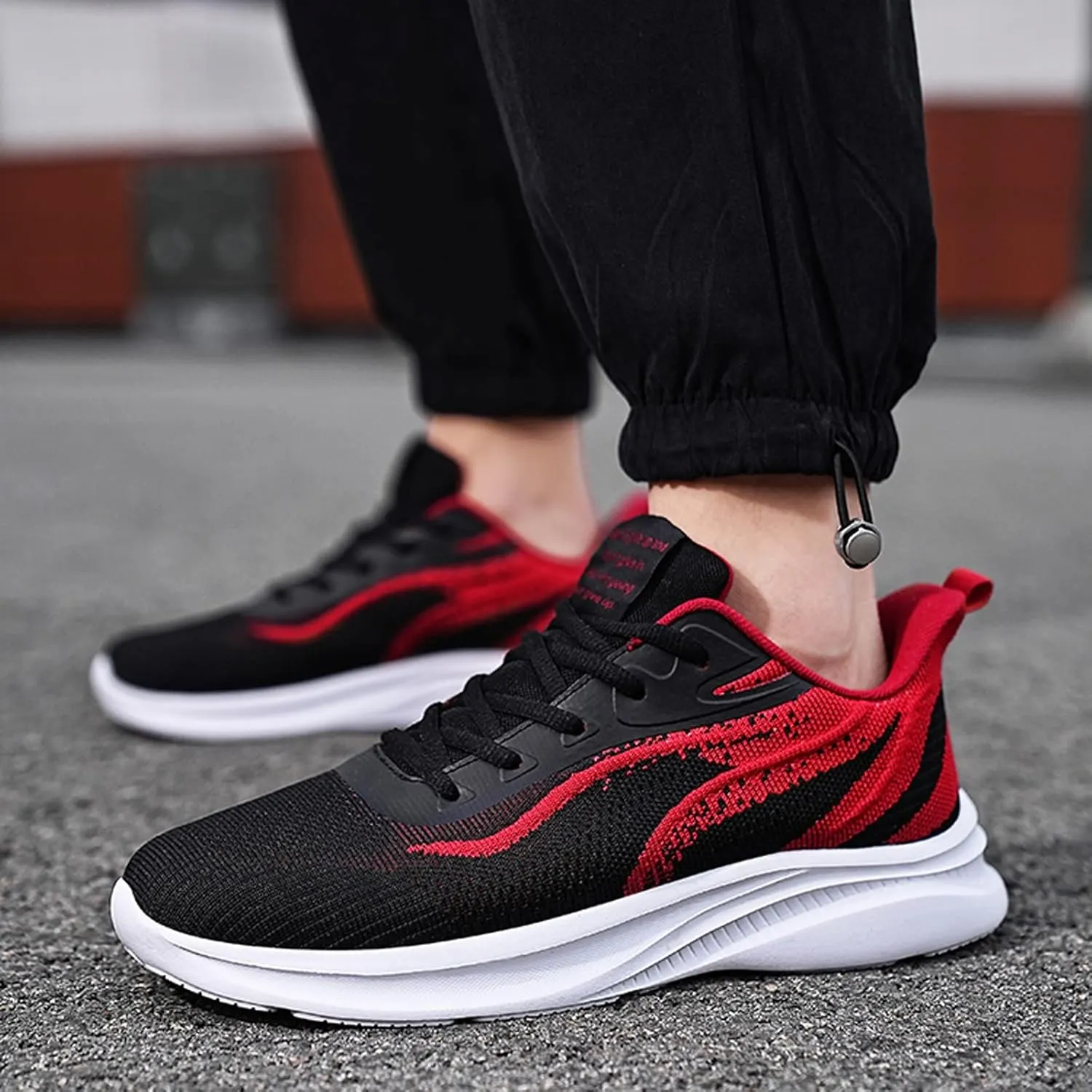 Men's Minimalist Barefoot Shoes Breathable Elastic Fly Woven Mesh Sneaker Lightweight Non Slip Sneakers for Men