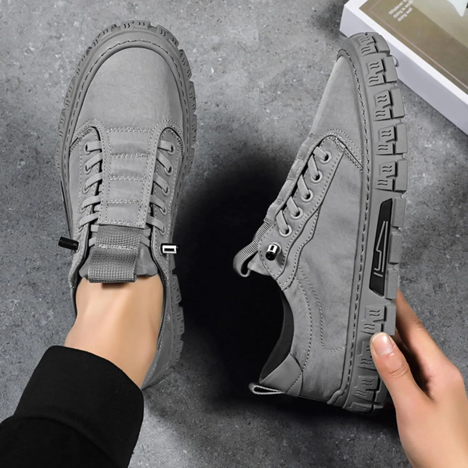 Men's Non Slip Barefoot Minimalist Shoes Business Mesh Breathable Walking Shoe Men's Breathable Barefoot Shoes