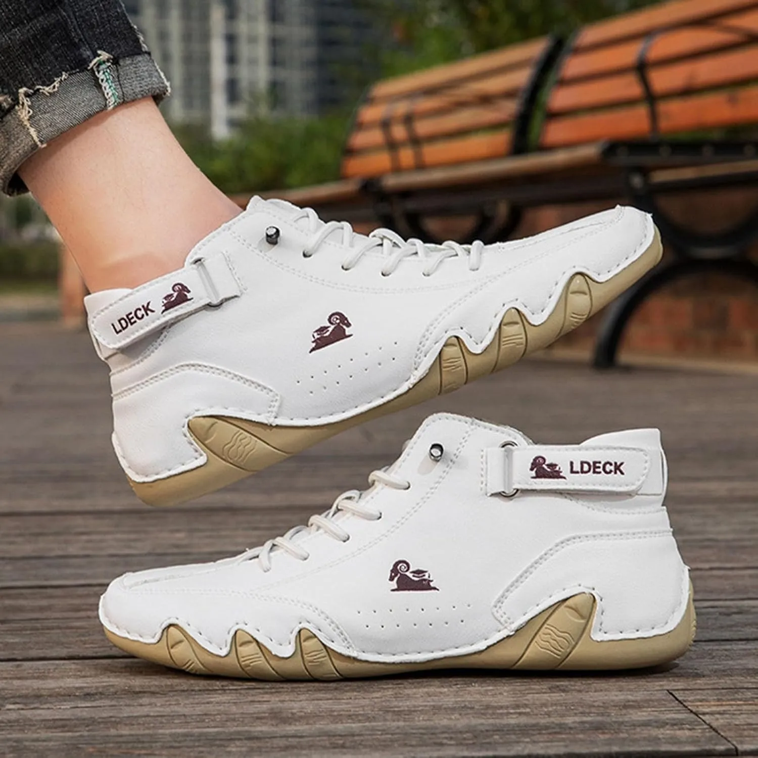 Men's Non Slip Barefoot Minimalist Shoes Comfortable Breathable Lace Up Sneaker Arch Support Plantar Fasciitis