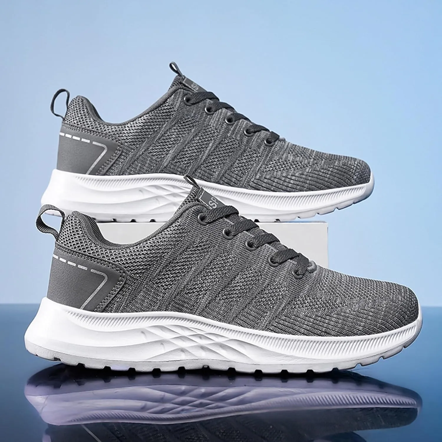 Men's Non Slip Barefoot Minimalist Shoes Lace Up Lightweight Breathable Fashion Sneaker Non Slip Walking Shoes