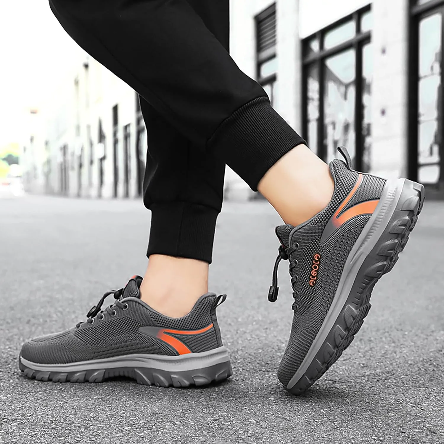 Men's Non Slip Tennis Sneakers Lace Up Lightweight Breathable Fashion Sneaker Athletic Fashion Sneakers for Men