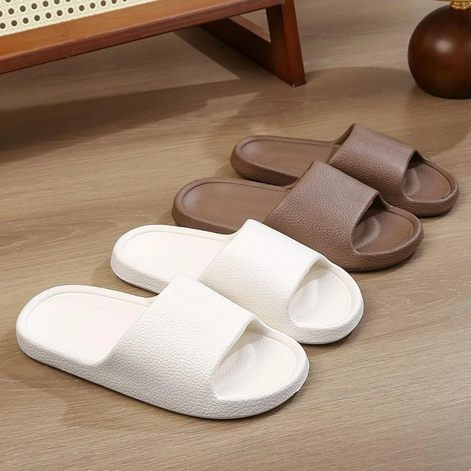 Mens Slippers Shower Shoes Women Cloud Slippers for Men Womens Slides Ultimate Comfort Beach Bathroom
