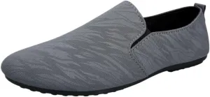 Mens Venetian Loafers Shoes Solid Color Simple Cloth Flat Heel Anti-Slip Flexible Fashion Outdoor Slip-ons