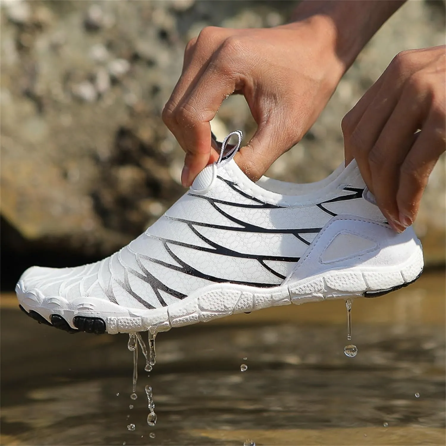 Mens Water Shoes Size 11 Wide Width Non Slip Athletic Footwear Wide Toe Mens Hiking Water Shoes Cute Water Shoes Summer Quick Dry Sandals Slippers for Beach Swimming Hiking Boating Sailing