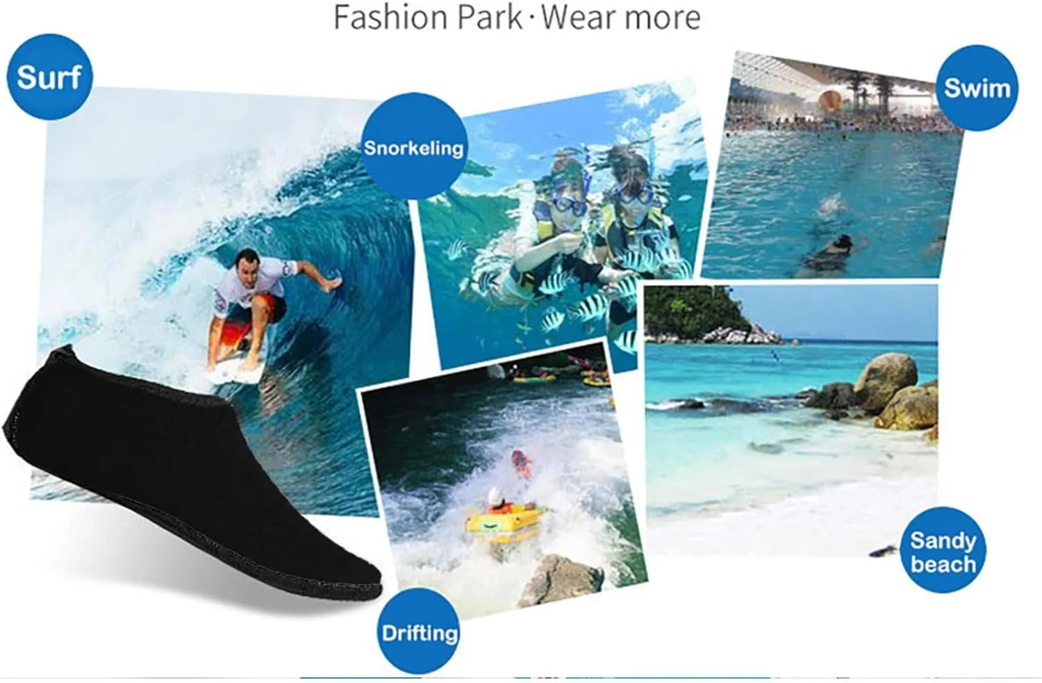 Mens Water Shoes Size 9 Wide Arch Support Quick Dry Aqua Sock Water Hiking Shoes for Women Non Slip Wide Water Shoes Hiking Sandals for Men Non Slip Shoes for Beach Swim Pool River Boating Surf