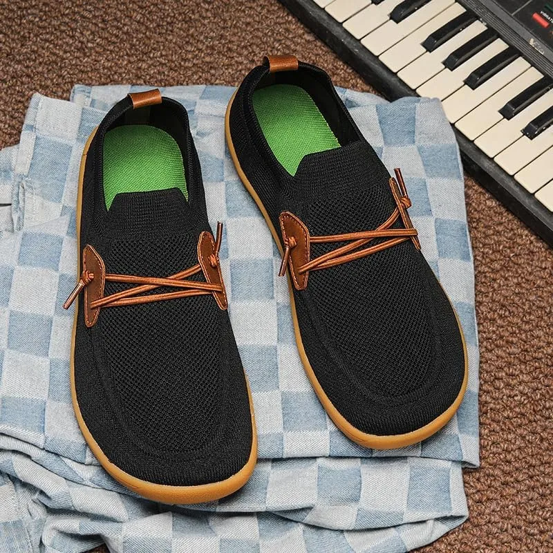 Men's Wide Toe Mesh Barefoot Shoes,Slip-ons,Minimalist, Breathable, Anti-Skid, Flat, Plus Big Sizes