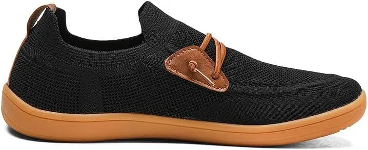 Men's Wide Toe Mesh Barefoot Shoes,Slip-ons,Minimalist, Breathable, Anti-Skid, Flat, Plus Big Sizes