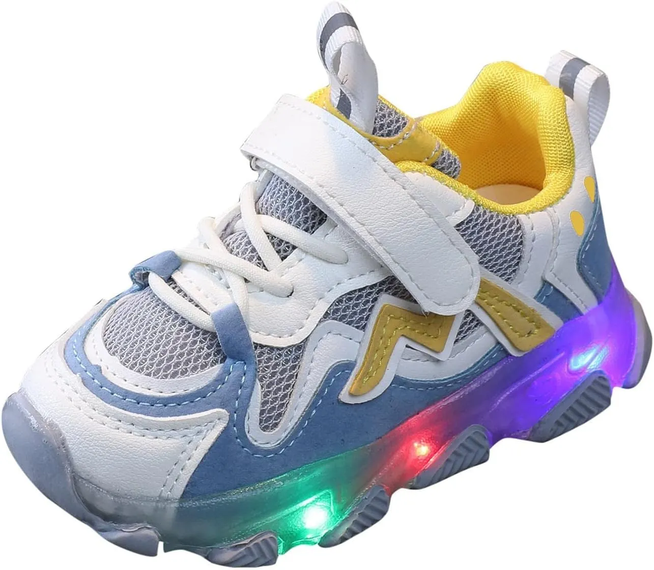 Mesh Breathable Lights up Sneakers for Toddler Boys First Walking Running Sport Shoes Kids Casual Lightweight Shoes