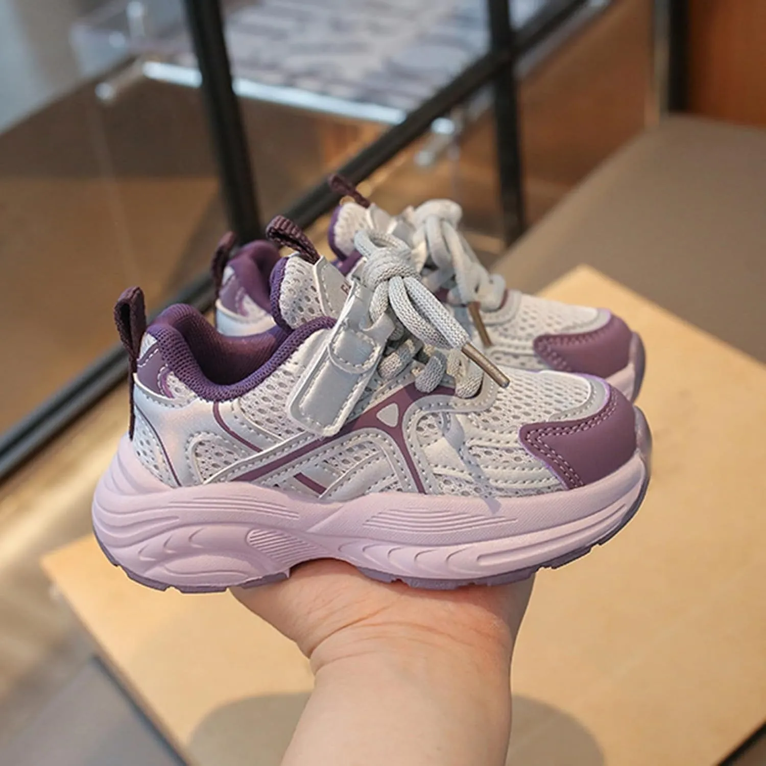 Mesh Breathable Sneaker for Boys Kids Toddler Lace-Up Sport Shoes Breathable Comfy Sole Non Slip Light Shoes Casual Cute