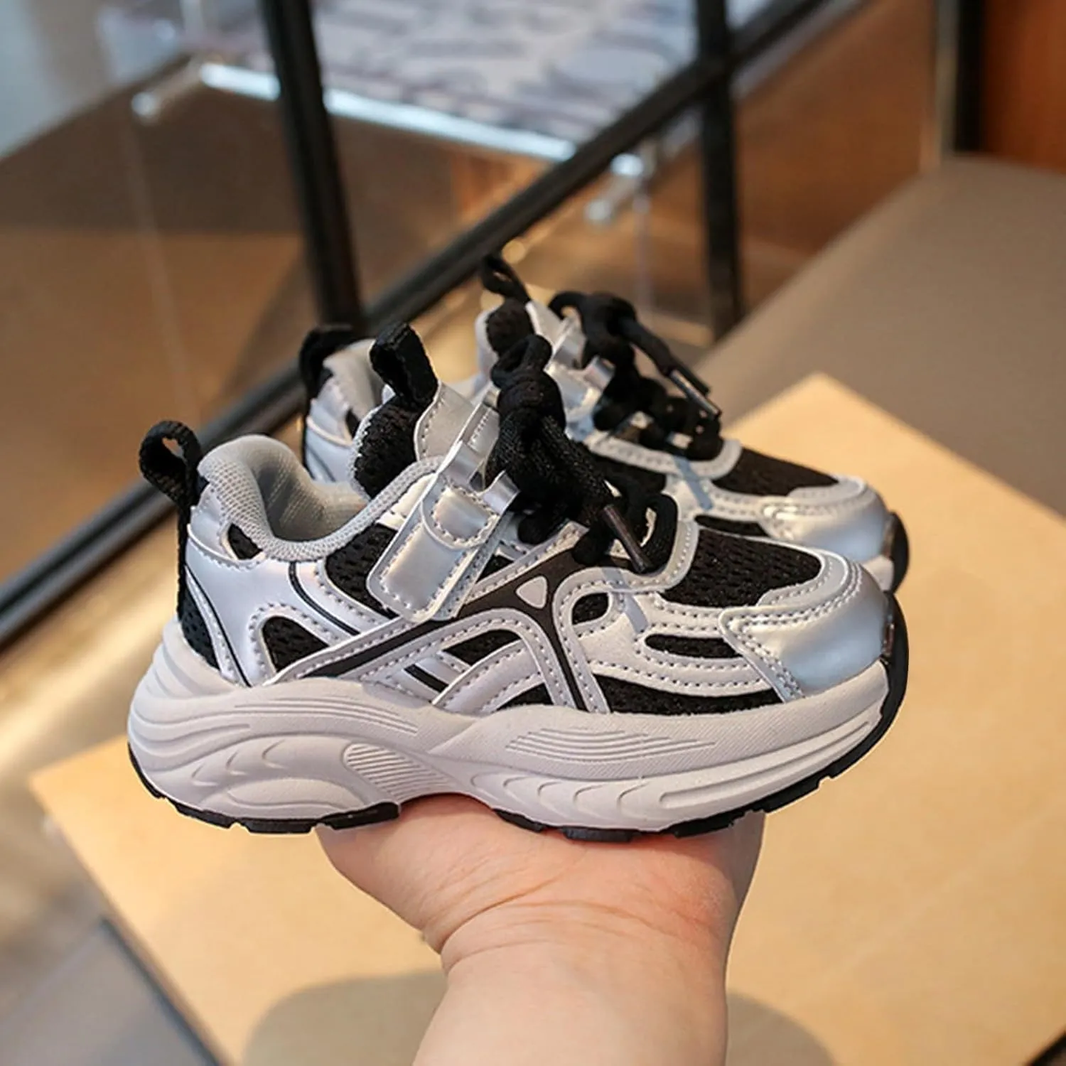 Mesh Breathable Sneaker for Boys Kids Toddler Lace-Up Sport Shoes Breathable Comfy Sole Non Slip Light Shoes Casual Cute