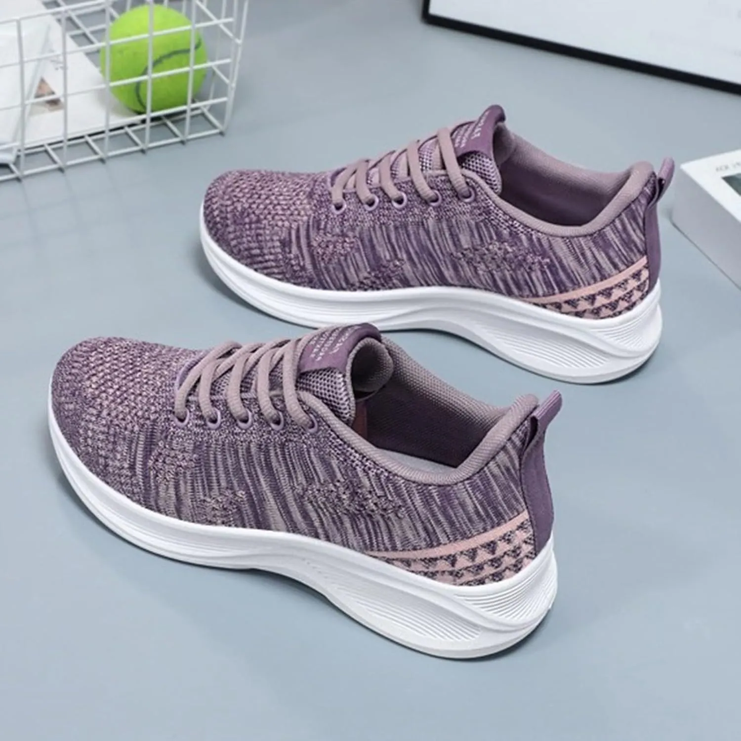 Mesh Breathable Women's Sports Shoes Lightweight Orthopedic Sneakers Lace up Womens Fashion Shoes Loafers Casual Breathable Sport Shoe with Arch Support