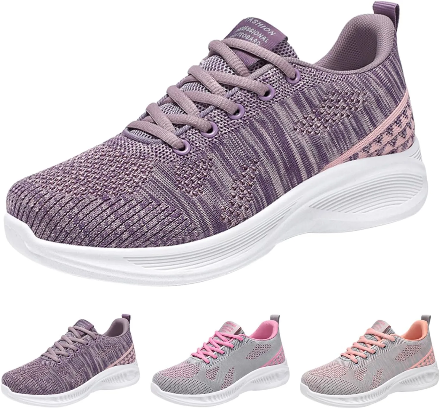 Mesh Breathable Women's Sports Shoes Lightweight Orthopedic Sneakers Lace up Womens Fashion Shoes Loafers Casual Breathable Sport Shoe with Arch Support