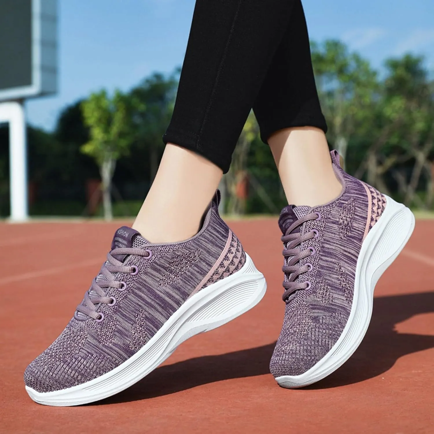 Mesh Breathable Women's Sports Shoes Lightweight Orthopedic Sneakers Lace up Womens Fashion Shoes Loafers Casual Breathable Sport Shoe with Arch Support
