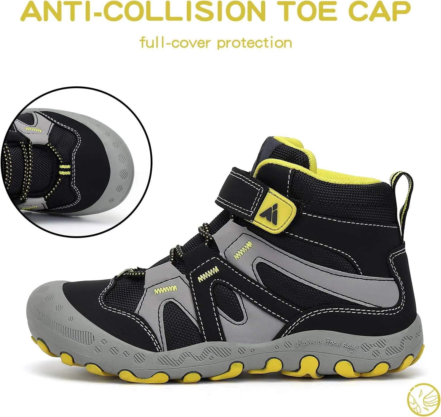 Mishansha unisex child Anti Collision Non Slip Sneaker Outdoor Trekking Hiking Shoe
