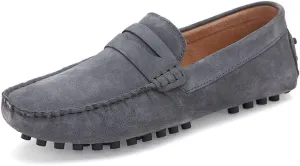 New Mens Loafers Round Toe Suede Vamp Penny Driving Style Loafer Flexible Slip Resistant Lightweight Walking Outdoor Slip-ons