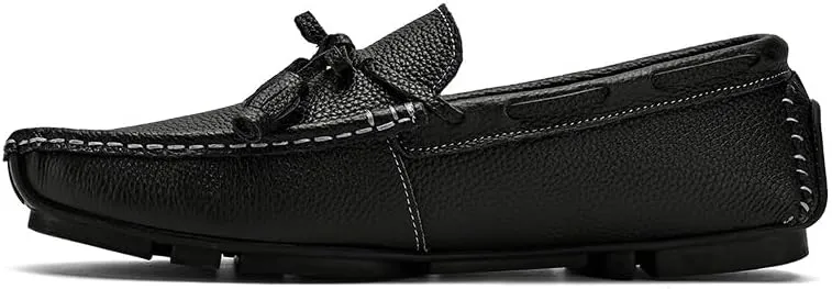 New Mens Loafers Shoe Square Toe with Tassel Driving Boat Shoes Flexible Anti-slip Slip Resistant Fashion Slip-ons