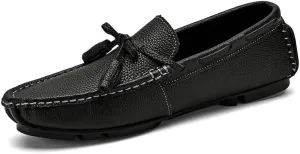 New Mens Loafers Shoe Square Toe with Tassel Driving Boat Shoes Flexible Anti-slip Slip Resistant Fashion Slip-ons