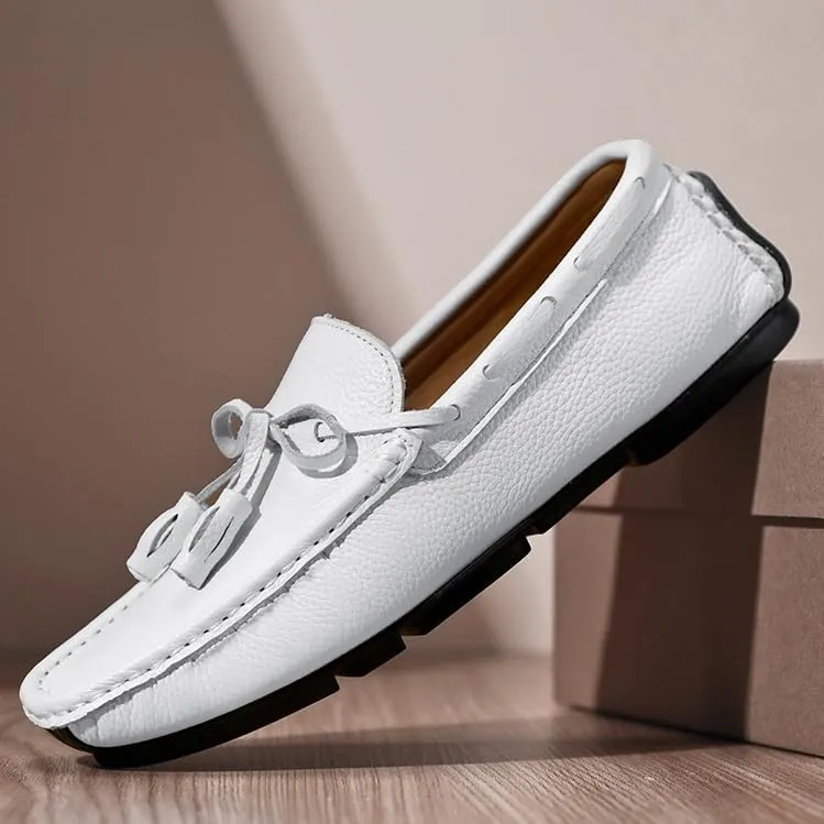 New Mens Loafers Shoe Square Toe with Tassel Driving Boat Shoes Flexible Anti-slip Slip Resistant Fashion Slip-ons