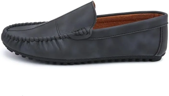 New Men's Loafers Shoes PU Leather Moe Toe Driving Loafers Flexible Comfortable Slip Resistant Wedding Casual Slip-ons