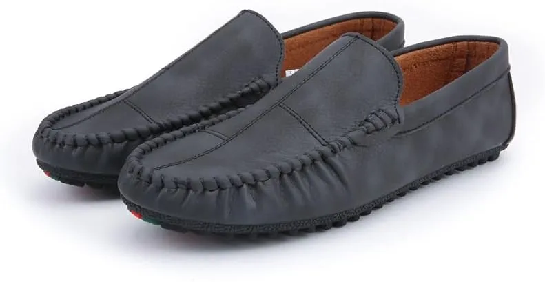 New Men's Loafers Shoes PU Leather Moe Toe Driving Loafers Flexible Comfortable Slip Resistant Wedding Casual Slip-ons