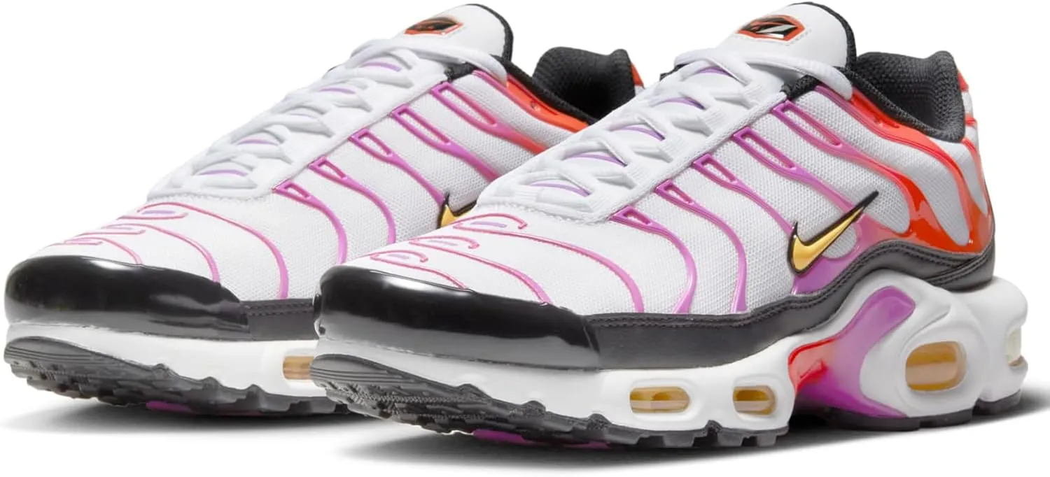 Nike Air Max Plus Women's Shoes (DZ3671-100, White/Black/Picante RED/Citron Pulse)